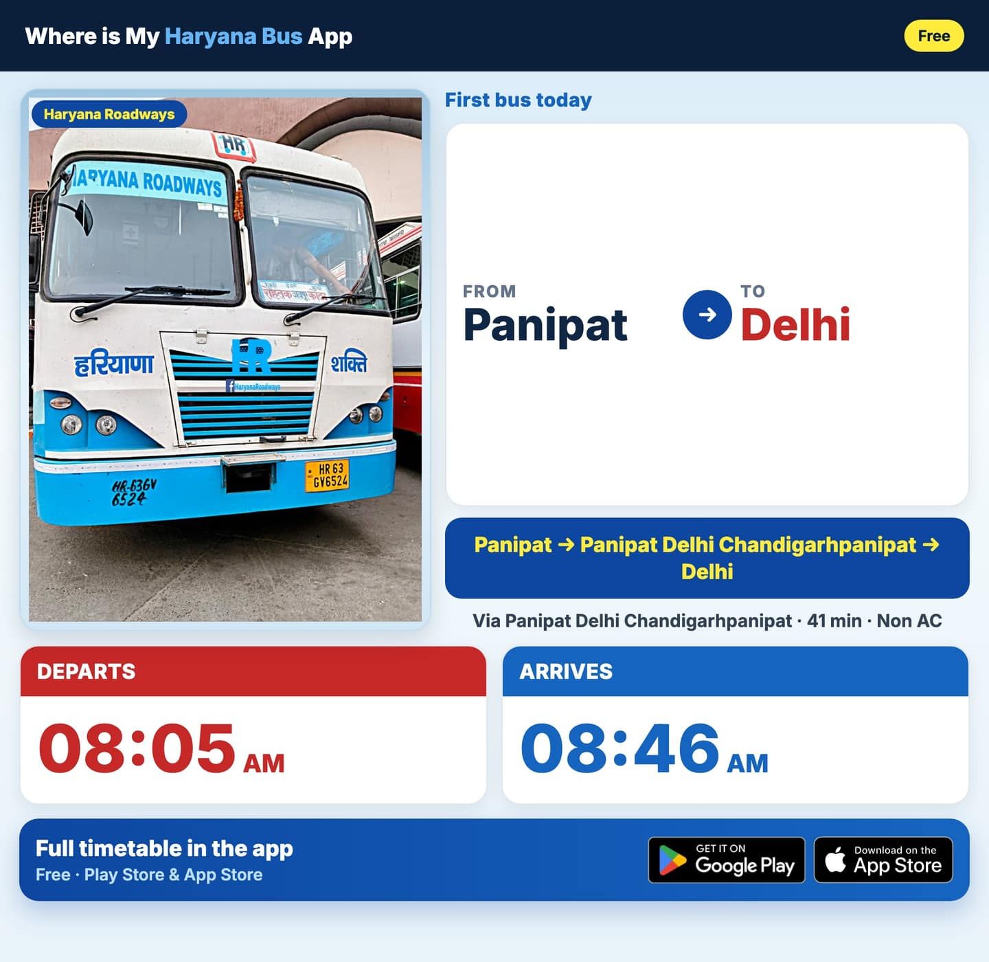 Panipat to Delhi Bus Timings and Schedule Guide