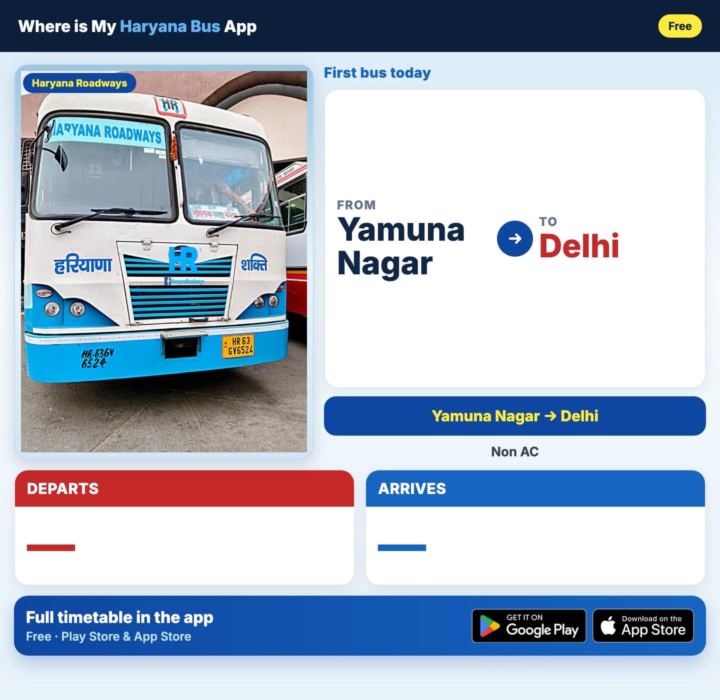 Yamuna Nagar to Delhi